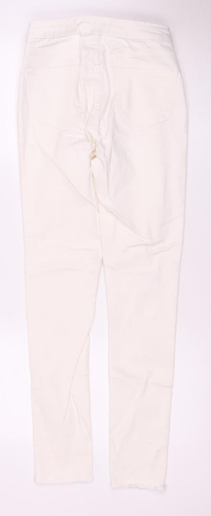 New Look Ivory High Rise Skinny Jeans for Women