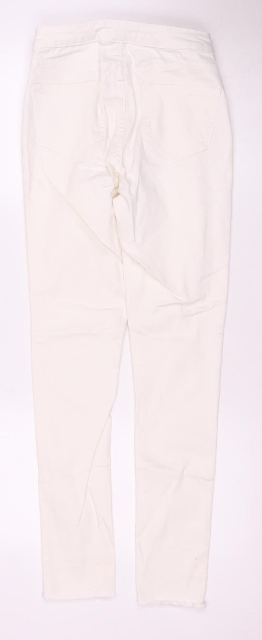New Look Ivory High Rise Skinny Jeans for Women