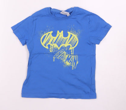 Boys Batman Blue T-Shirt 4-5 Years Superhero Logo Casual