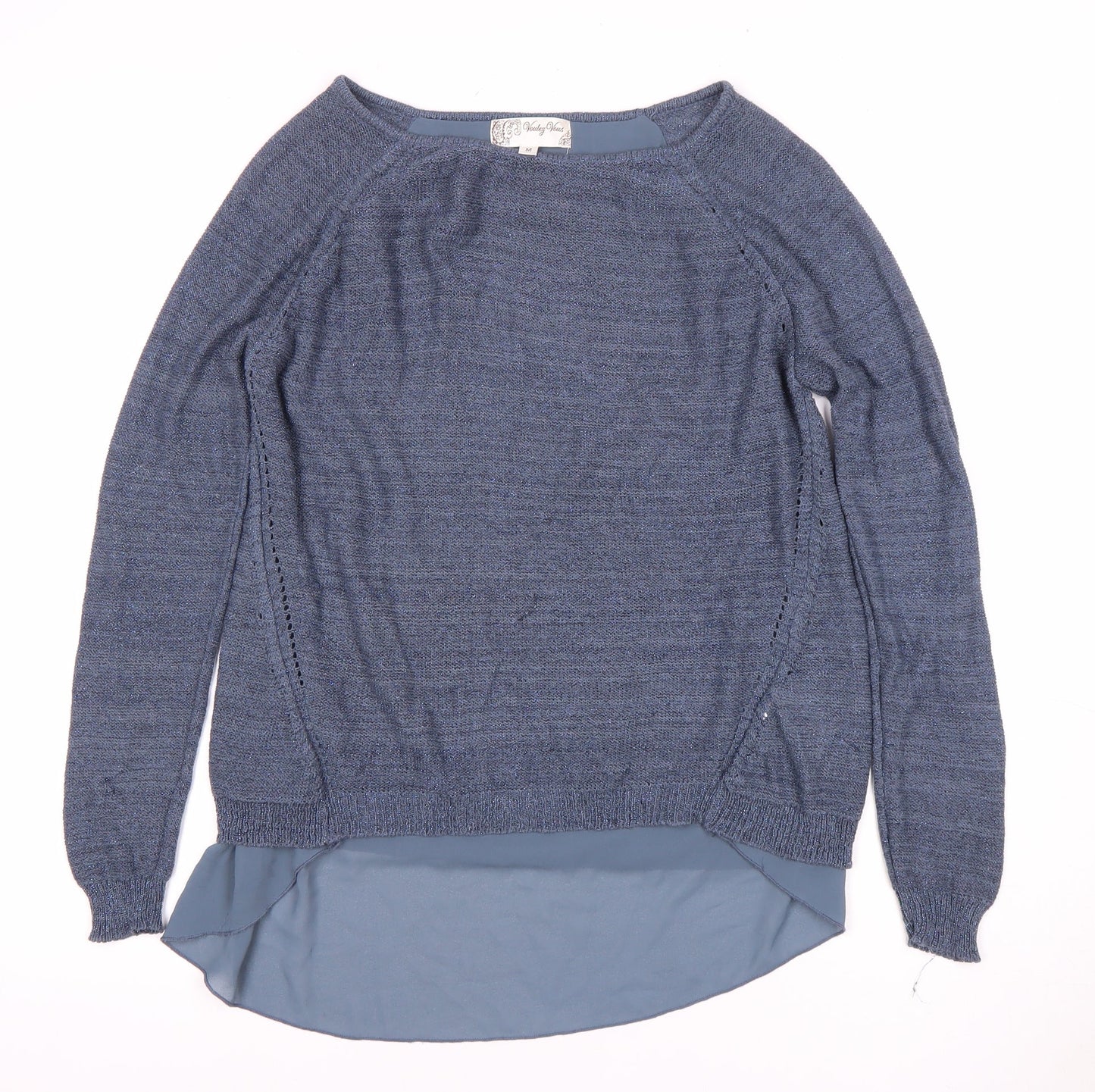 Valley Yoke Women's Blue M Boat Neck Jumper Casual
