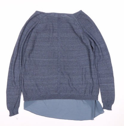 Valley Yoke Women's Blue M Boat Neck Jumper Casual