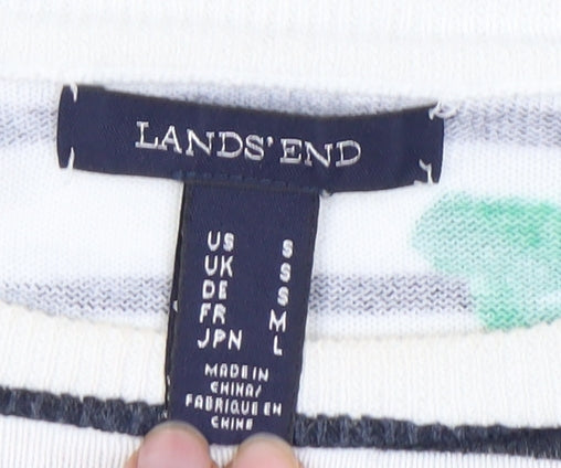 Lands' End Women's Multicoloured Floral Top S