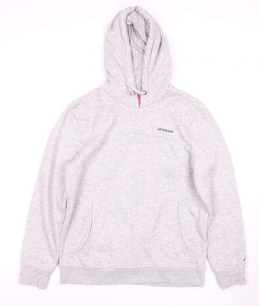 Womens UK Size 10 LA Gear Grey Pullover Hoodie