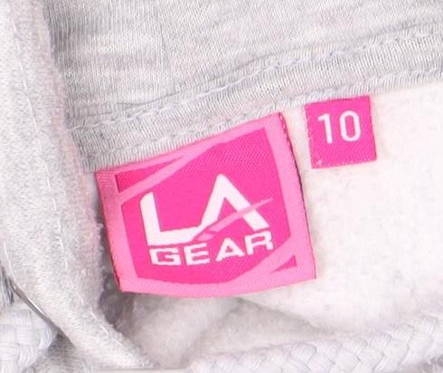 Womens UK Size 10 LA Gear Grey Pullover Hoodie