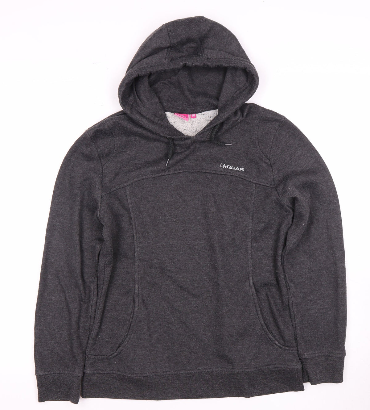 Womens UK Size 10 LA Gear Grey Pullover Hoodie