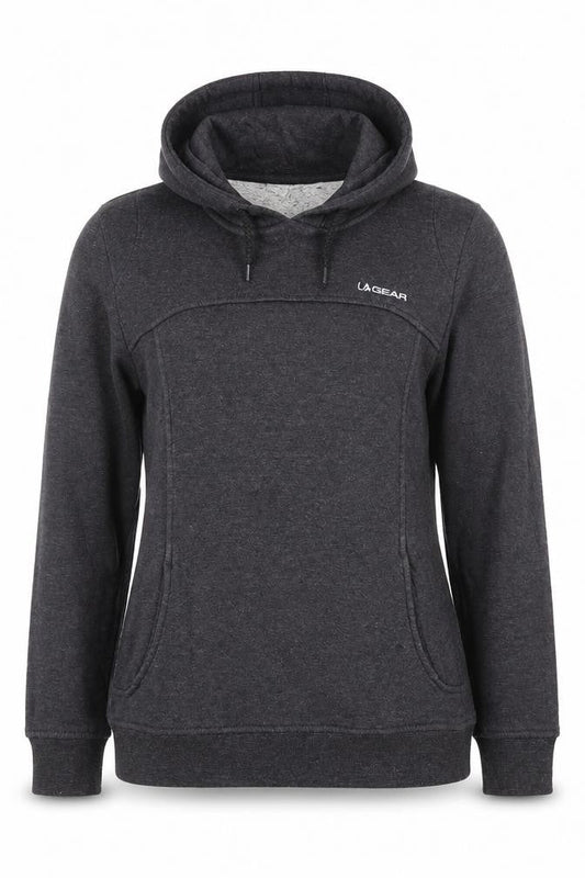 Womens UK Size 10 LA Gear Grey Pullover Hoodie