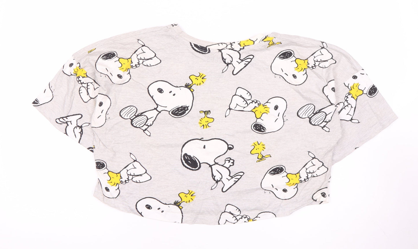Peanuts Women's Grey XS Snoopy Pyjama Top