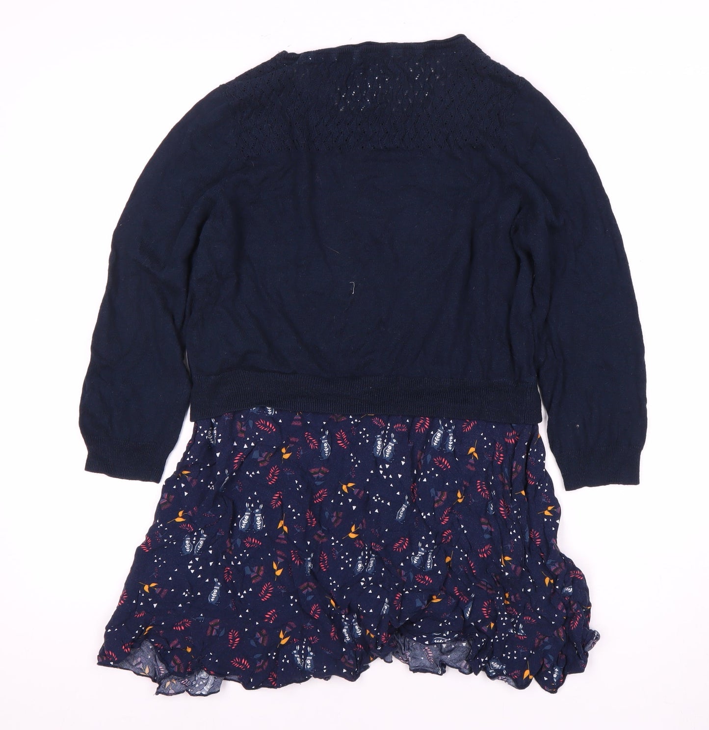 Faithful & True Women's Blue Floral Long Sleeve Dress