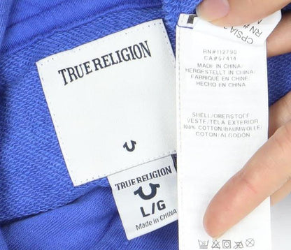 True Religion Men's Blue Full Zip Hoodie Large