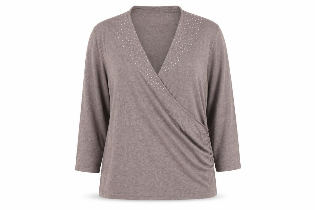 Womens UK Size XL Windsmoor Grey Wrap Blouse