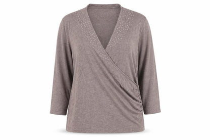 Womens UK Size XL Windsmoor Grey Wrap Blouse