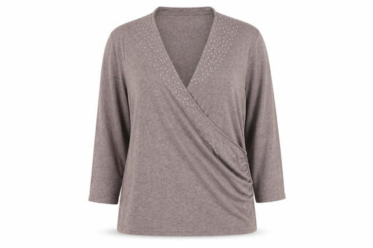 Womens UK Size XL Windsmoor Grey Wrap Blouse