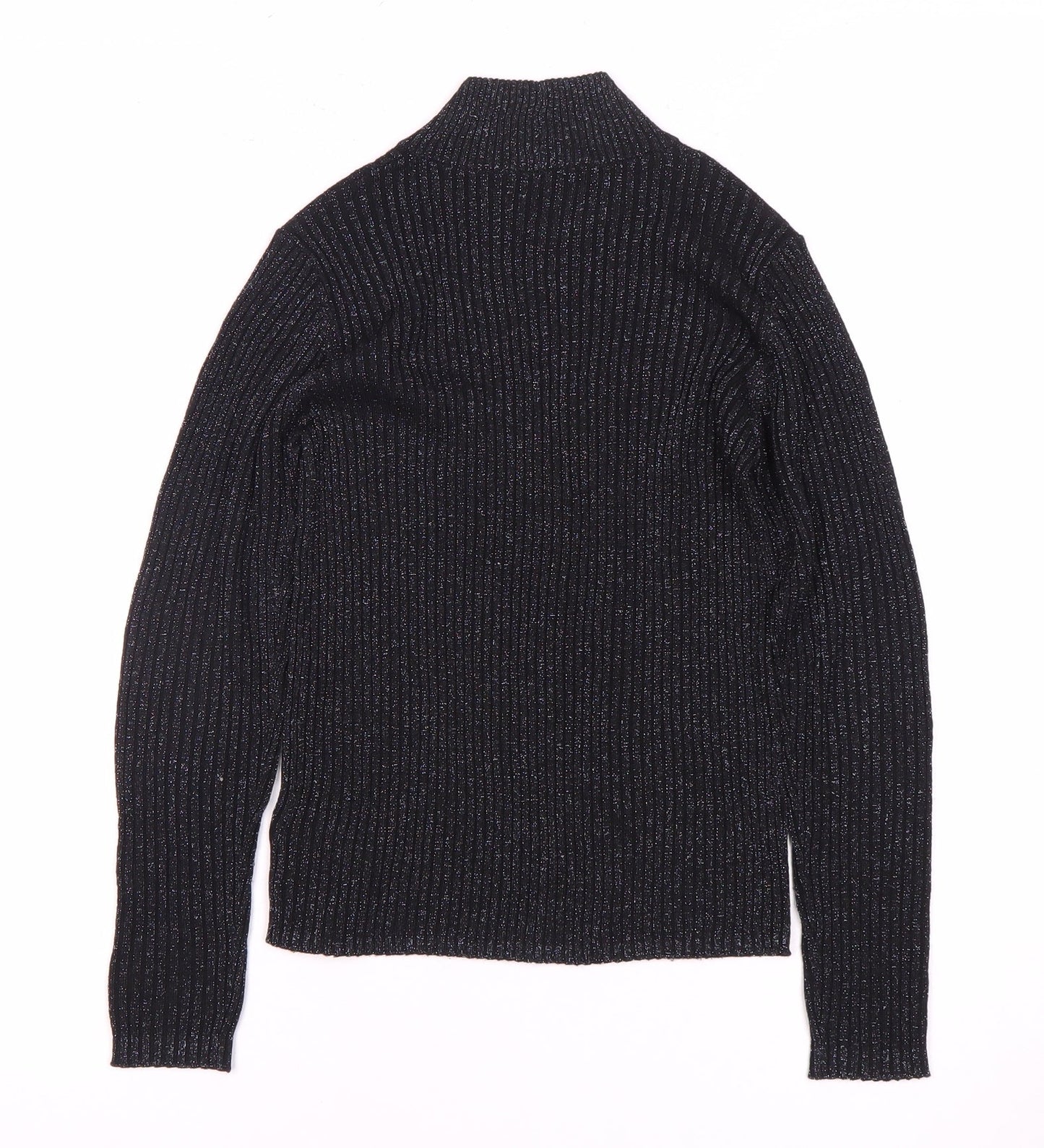 Next Girls Black High Neck Pullover Jumper 10 Years