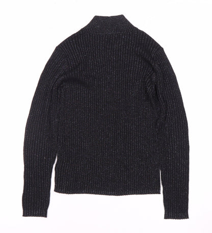 Next Girls Black High Neck Pullover Jumper 10 Years