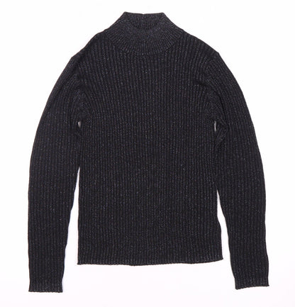 Next Girls Black High Neck Pullover Jumper 10 Years