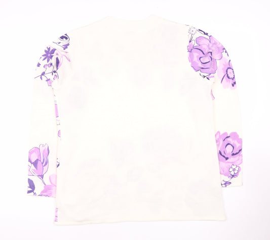 Damart Women's Multicolour Floral Long Sleeve Top L 18-20