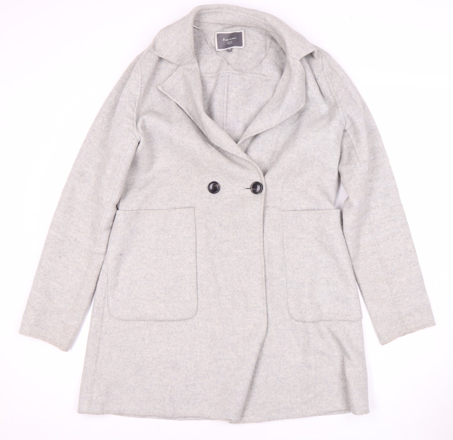 Womens UK Size 12 NEXT Grey Basic Coat