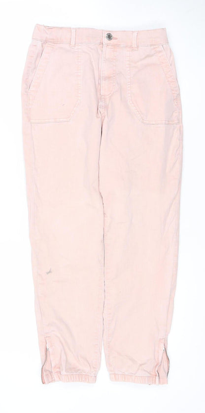 Womens UK Size 10 Marks and Spencer Regular Fit Cargo Pink Trousers