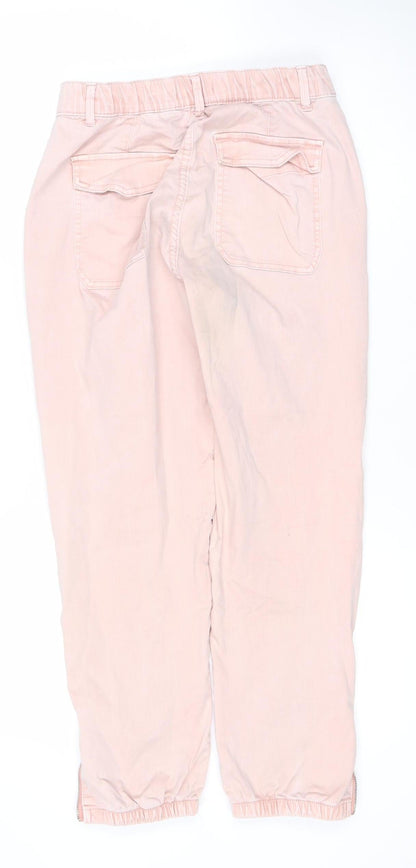 Womens UK Size 10 Marks and Spencer Regular Fit Cargo Pink Trousers