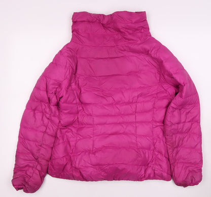 Eddie Bauer Women's Pink Puffer Jacket Size 12 Winter