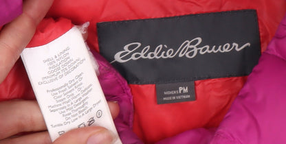Eddie Bauer Women's Pink Puffer Jacket Size 12 Winter