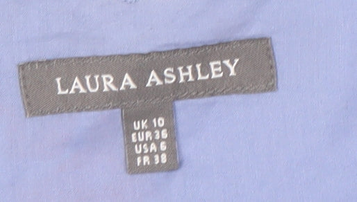 Laura Ashley Floral A-Line Dress, Blue, Size 10, Women