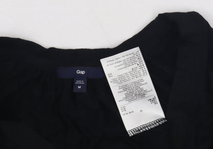 Gap Women's Black Short Sleeve Casual Dress M