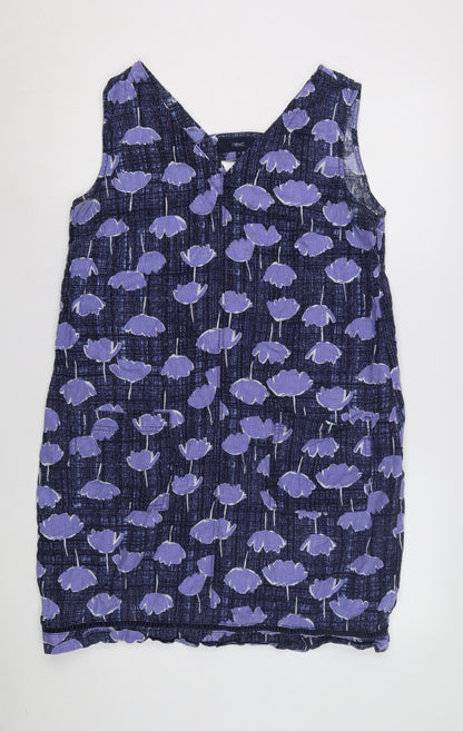 Next Women's Purple Floral Sleeveless V-Neck Dress