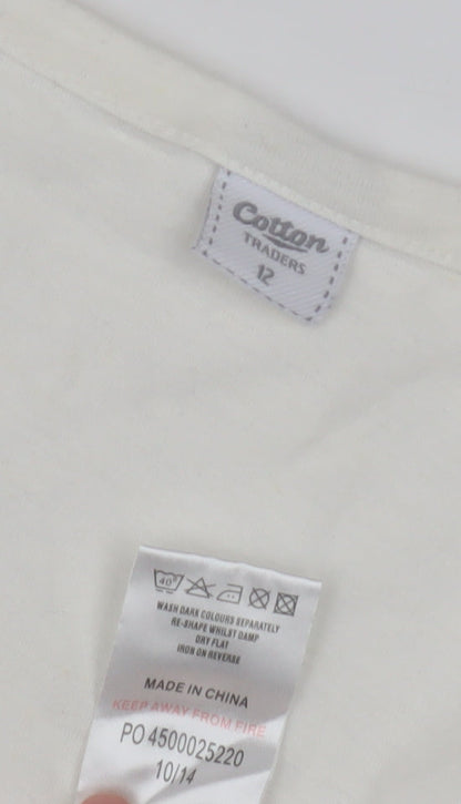 Cotton Traders Women's White Long Sleeve Jacket Size 12