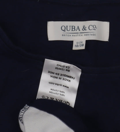 Quba & Co. Women's Blue Casual T-Shirt Dress Size 10