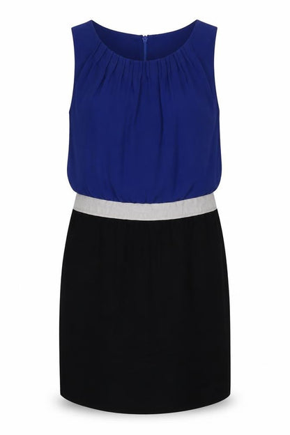 Next Women's Blue Colourblock Sleeveless Dress Size 12