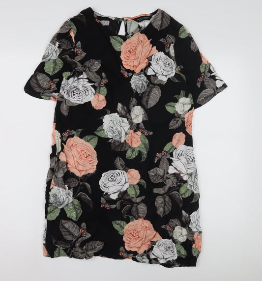 Dorothy Perkins Women's Black Floral Dress, Size 12