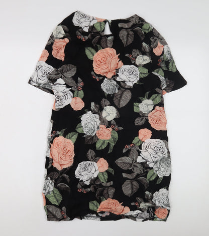 Dorothy Perkins Women's Black Floral Dress, Size 12