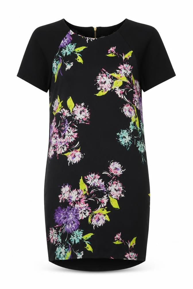 Warehouse Women's Black Floral Dress, Size 8