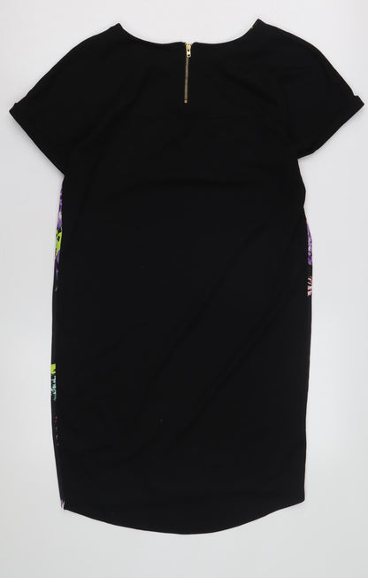 Warehouse Women's Black Floral Dress, Size 8