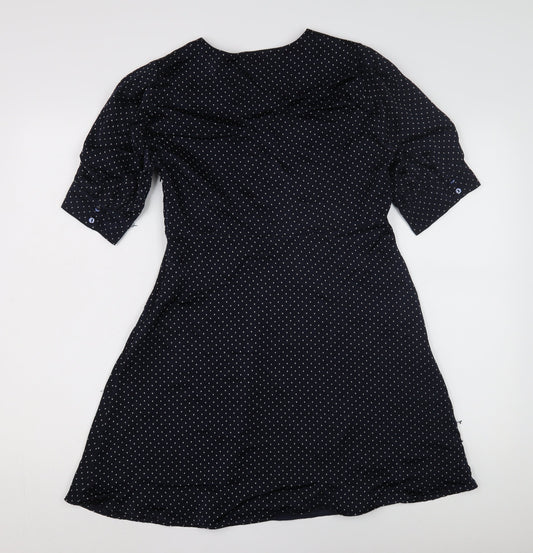 Zara Women's Blue Polka Dot A-Line Dress S
