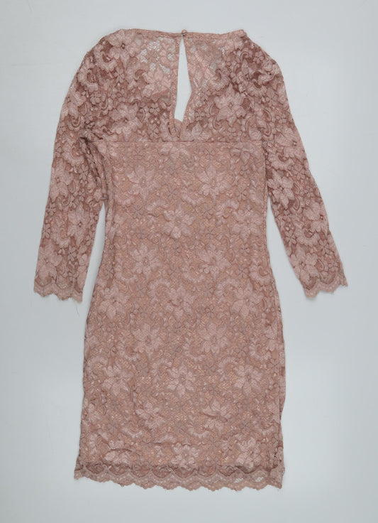 Lipsy Women's Pink Bodycon Dress Size 12