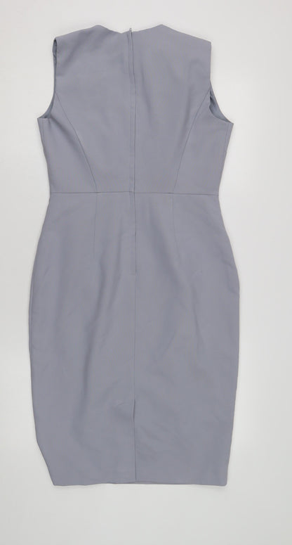 Dorothy Perkins Women's Grey Sheath Dress UK 10