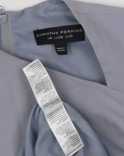 Dorothy Perkins Women's Grey Sheath Dress UK 10