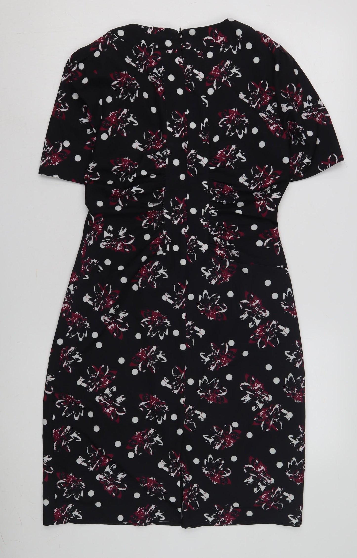 Havren Women's Black Floral Sheath Dress Size 8