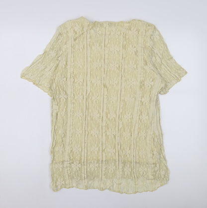Womens UK Size XL Forever Beige Basic Blouse