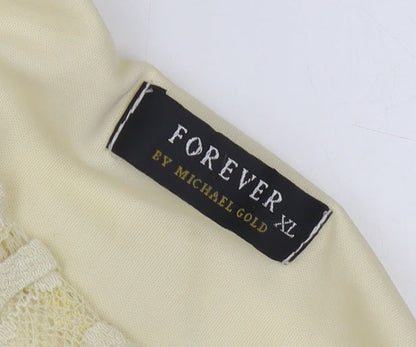 Womens UK Size XL Forever Beige Basic Blouse