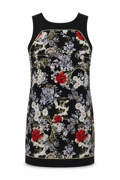 Wallis Women's Black Floral Sleeveless Dress Size 14