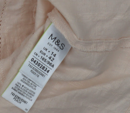 Womens UK Size 14 Marks and Spencer Ivory Off the Shoulder Blouse
