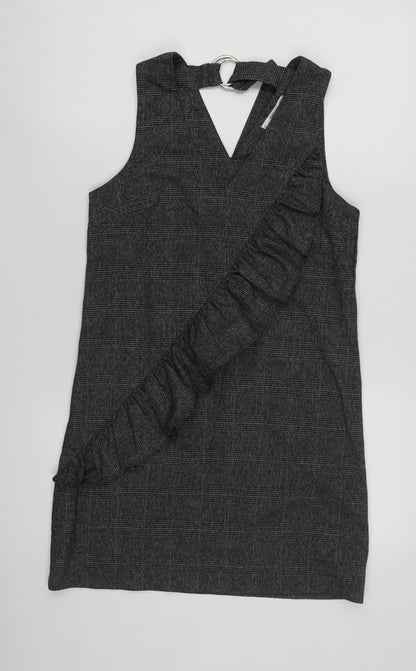 Mango Women's Black Check Sleeveless Dress Size 4