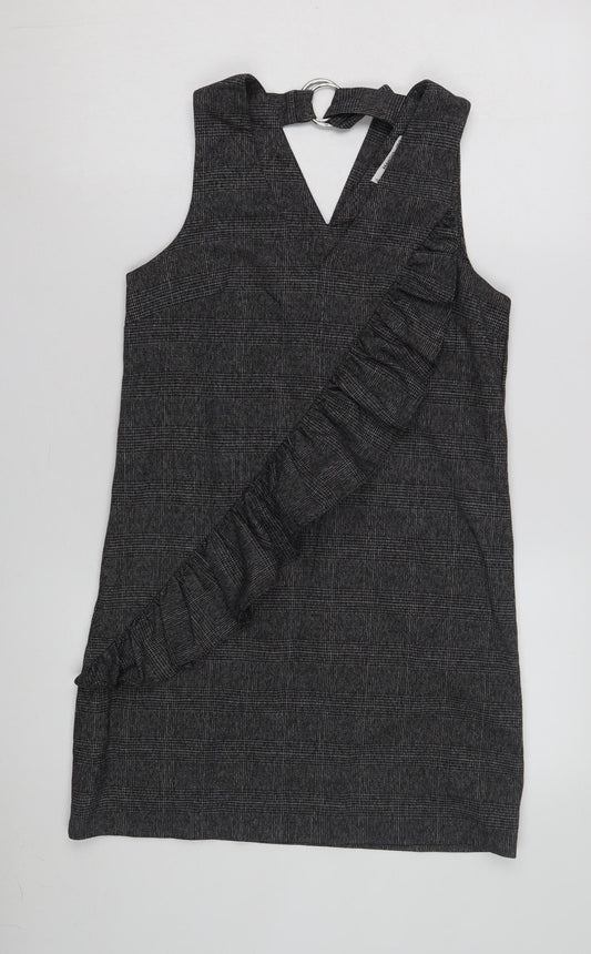 Mango Women's Black Check Sleeveless Dress Size 4