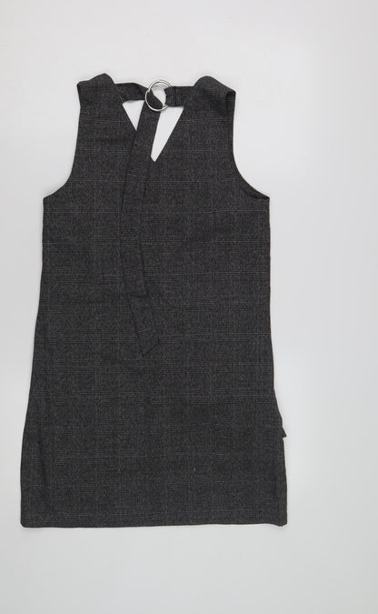 Mango Women's Black Check Sleeveless Dress Size 4