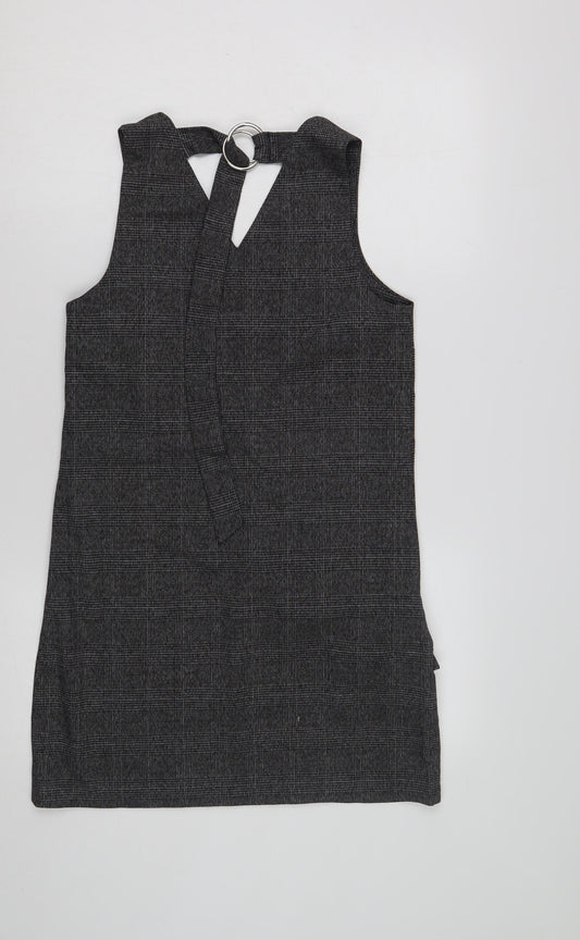 Mango Women's Black Check Sleeveless Dress Size 4