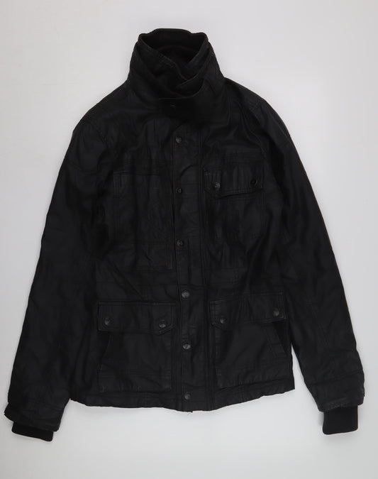 Mens UK Size S NEXT Black Military Jacket