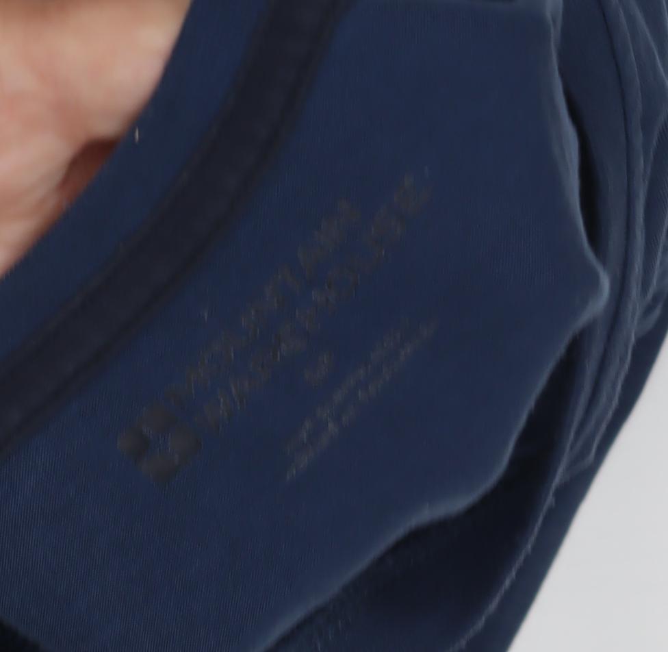 Marks & Spencer Men's Blue Long Sleeve Graphic T-Shirt, M